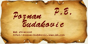 Poznan Budaković vizit kartica